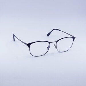 Tom Ford FT5750-B 091 Eyeglasses Blue/Ruthenium 54mm Square Frame